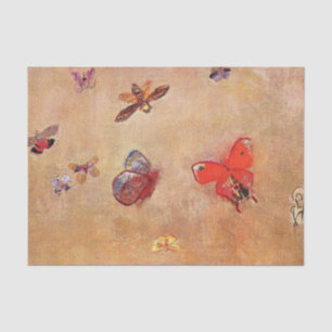 Butterflies (2) by Odilon Redon Tissue Paper