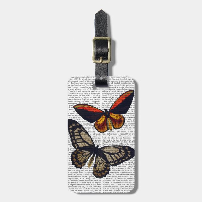 Butterflies 3 luggage tag (Front Vertical)