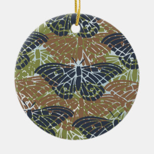 Butterflies Abstract Ceramic Tree Decoration
