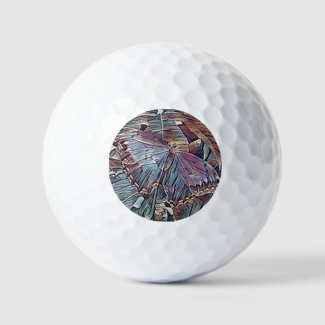 BUTTERFLIES ABSTRACT   GOLF BALLS (Front)