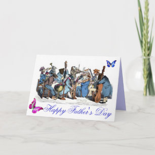 BUTTERFLIES AND,ANIMAL FARM ORCHESTRA FATHER'S DAY CARD