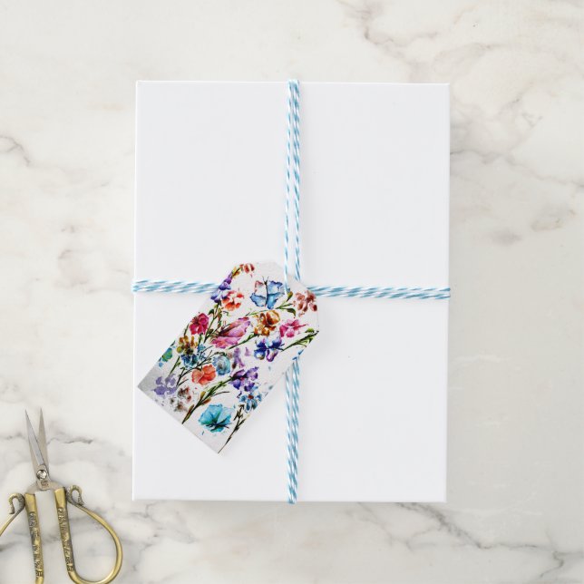 BUTTERFLIES AND BLOOMS GIFT TAGS (With Twine)