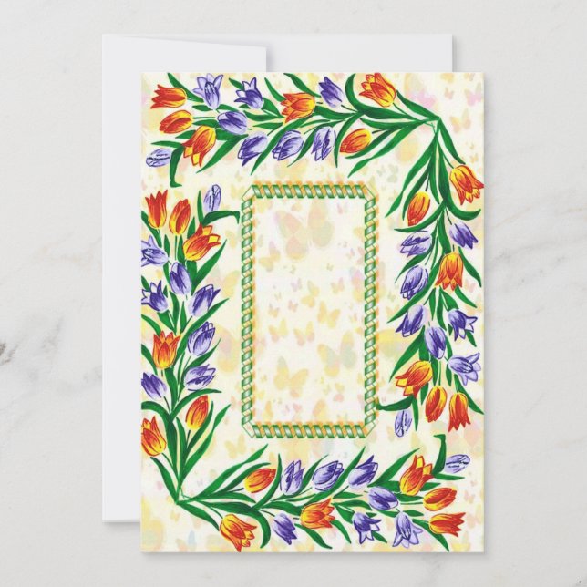 butterflies and blossoms holiday card (Front)