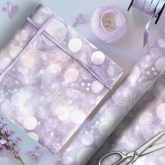 Butterflies and Bokeh Fairy Tale Garden ID1030 Wrapping Paper