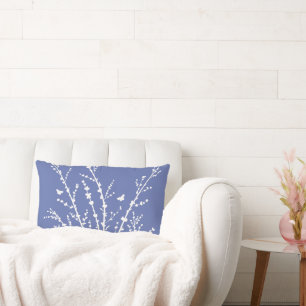 Butterflies and Branches Custom Colours Lumbar Cushion