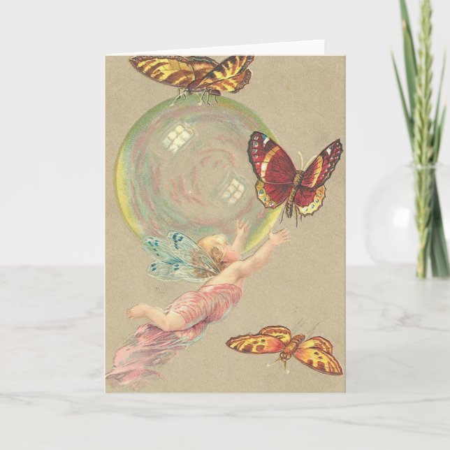 Butterflies and Bubble Card (Front)