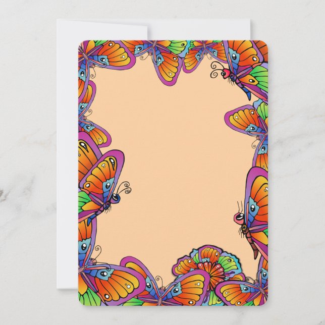 Butterflies and Butterflies Invitation (Front)