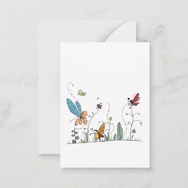 butterflies and fairies themed card (Front)