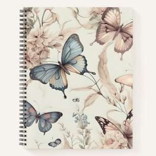 Butterflies and Floral Notebook