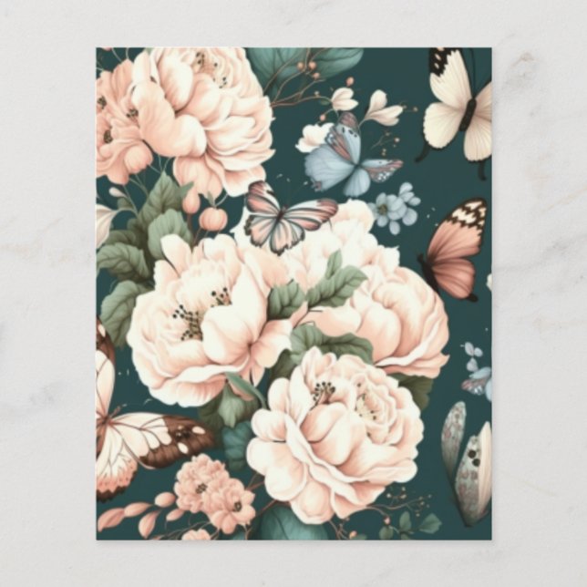 Butterflies and flowers  (Front)