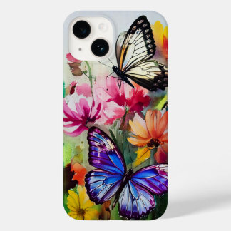 Butterflies and Flowers Case-Mate iPhone 14 Case