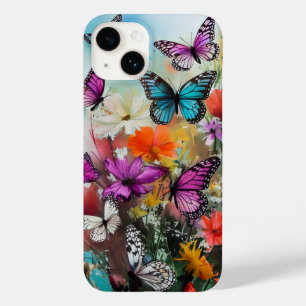 Butterflies and Flowers Case-Mate iPhone 14 Case
