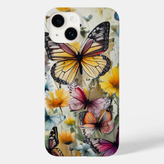Butterflies and Flowers Case-Mate iPhone 14 Case