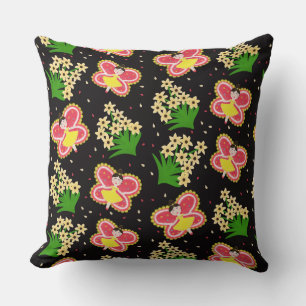 Butterflies and flowers cushion