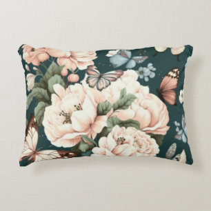 Butterflies and flowers decorative cushion