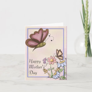 Butterflies and Flowers Mother's Day Card