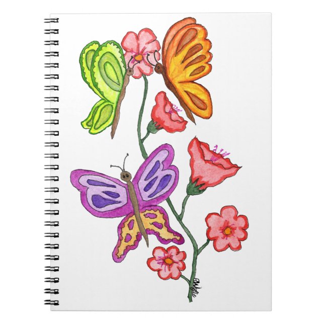 Butterflies and Flowers Notebook (Front)