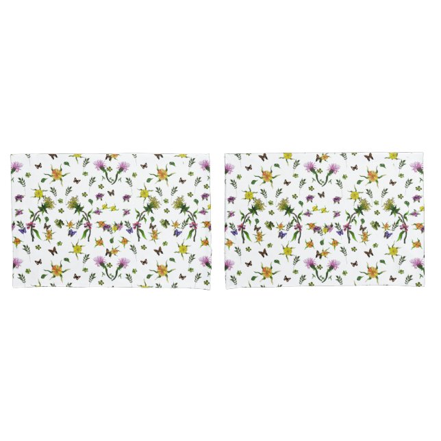 Butterflies and Flowers Pillowcase (Front-Set)