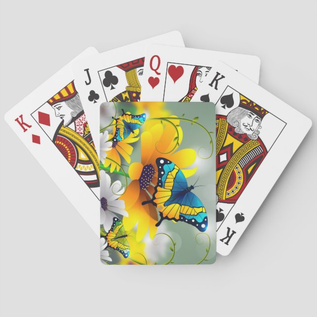 Butterflies and Flowers Playing Cards (Back)