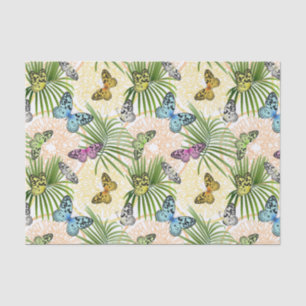 Butterflies And Flowers Tissue Paper