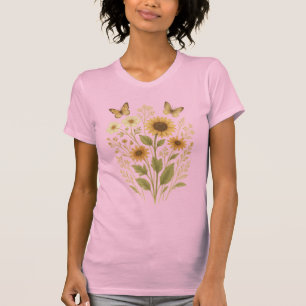 Butterflies And Garden Women's Slim Fit T-Shirt