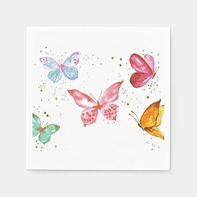 Butterflies and glitter  napkin (Front)