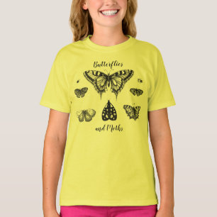 Butterflies and Moths Vintage Print T-Shirt