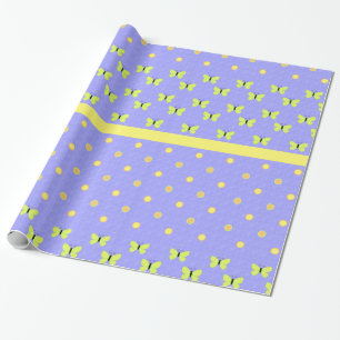 Butterflies and Polka Dots Wrapping Paper