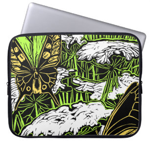 Butterflies and Queen Anne's Lace Laptop Sleeve