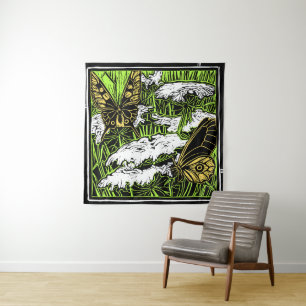 Butterflies and Queen Anne's Lace Tapestry