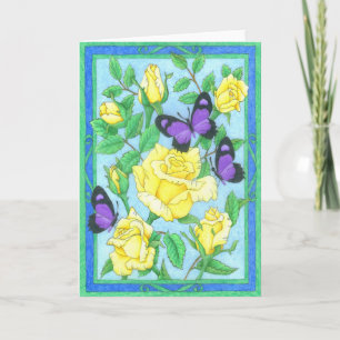 Butterflies and Roses Card