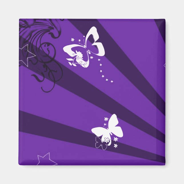 Butterflies and Stars 6 Magnet (Front)