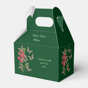 Butterflies And Sweet Pea Flower Personalised Favour Box