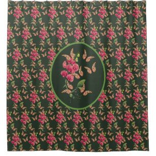 Butterflies And Sweet Pea Flower  Shower Curtain
