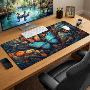 Butterflies And Wildflowers Desk Mat