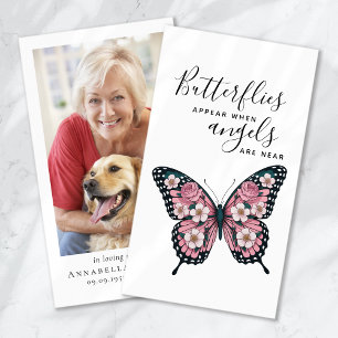 Butterflies Appear Angels are Near Memorial Card