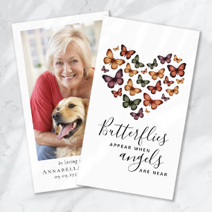 Butterflies Appear Angels are Near Memorial Card