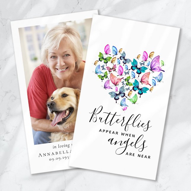 Butterflies Appear Angels are Near Memorial Card (Creator Uploaded)