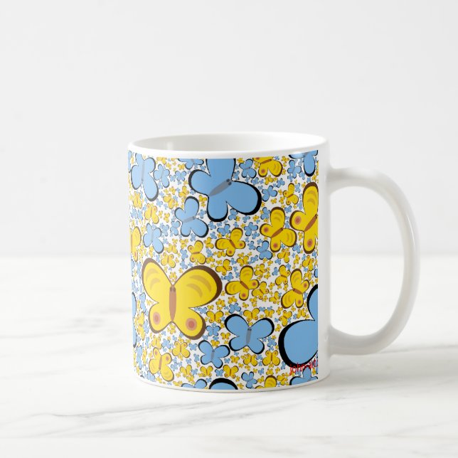 butterflies are free coffee mug (Right)