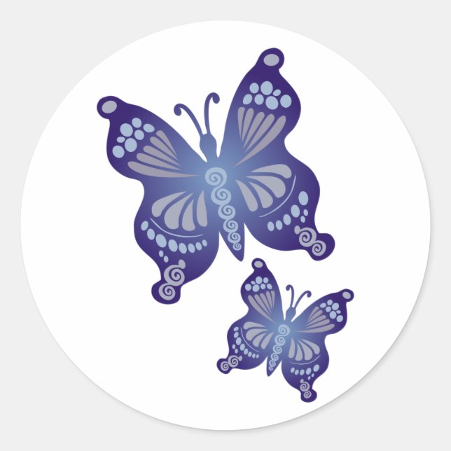 Butterflies are free to fly ... classic round sticker (Front)
