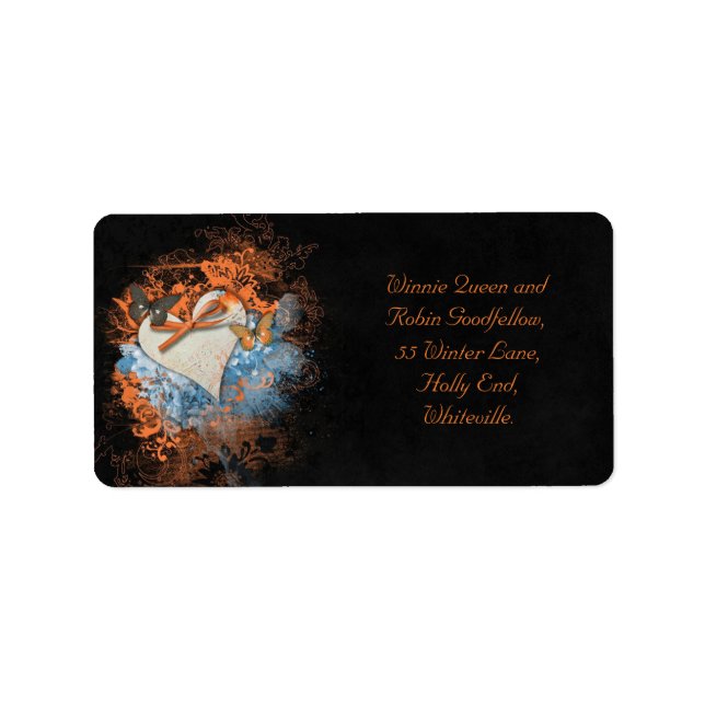 Butterflies at Samhain Handfasting Address Labels (Front)