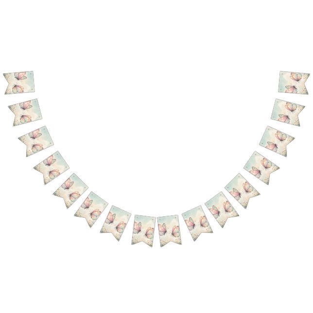 Butterflies Baby Shower  Bunting (All)