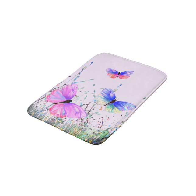 Butterflies Bath Mat (Angled)