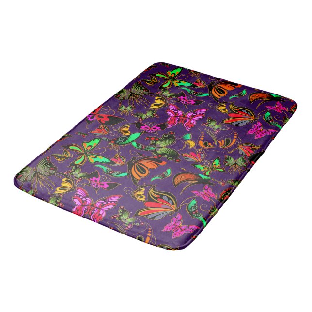 Butterflies Bath Mat (Angled)