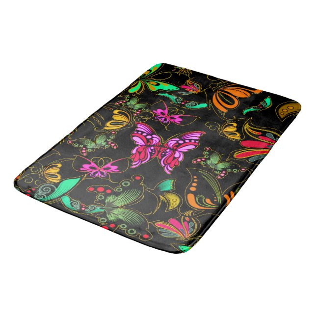 Butterflies Bath Mat (Angled)
