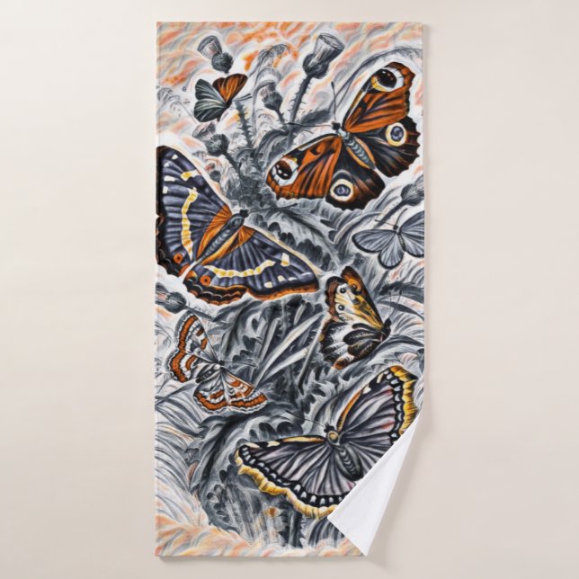 Butterflies Bath Towel (Bath Towel)