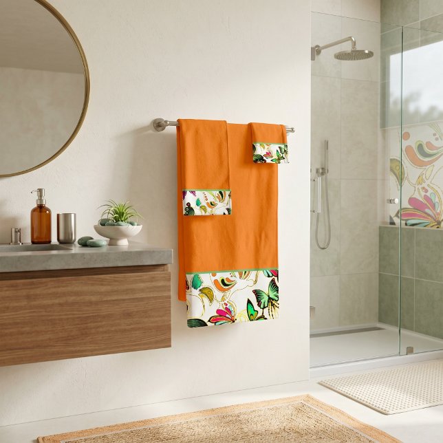 Butterflies Bath Towel Set (Creator Uploaded)