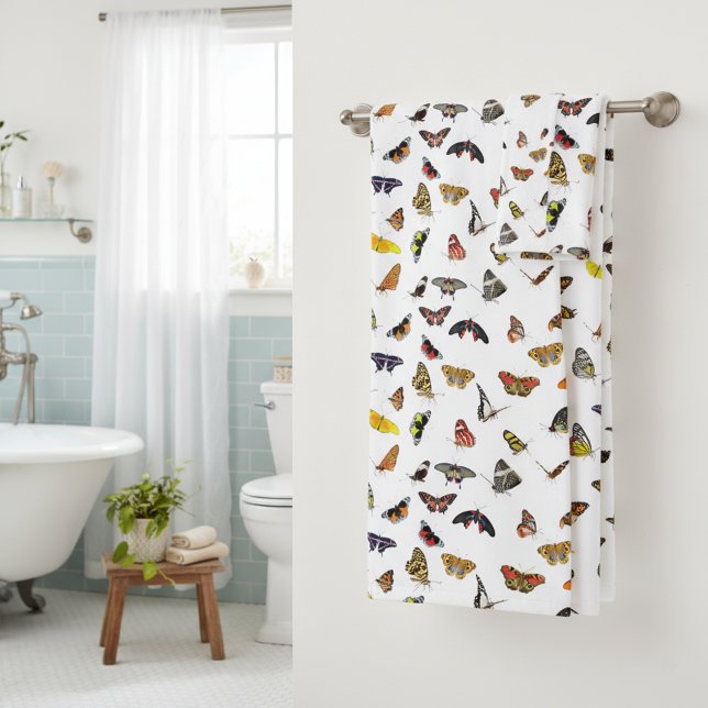 Butterflies Bathroom Towel Set (Butterflies towel set of three.)