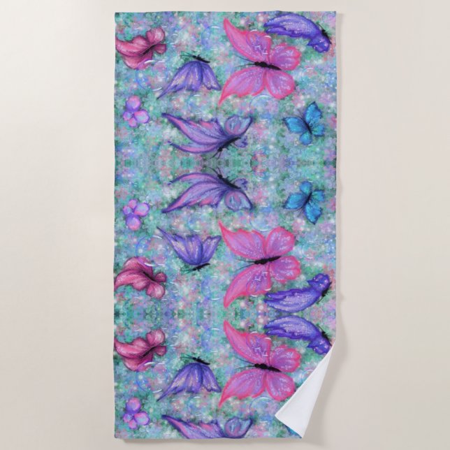 Butterflies Beach Towel (Front)