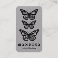 Butterflies Beauty Aesthetician Salon Black White